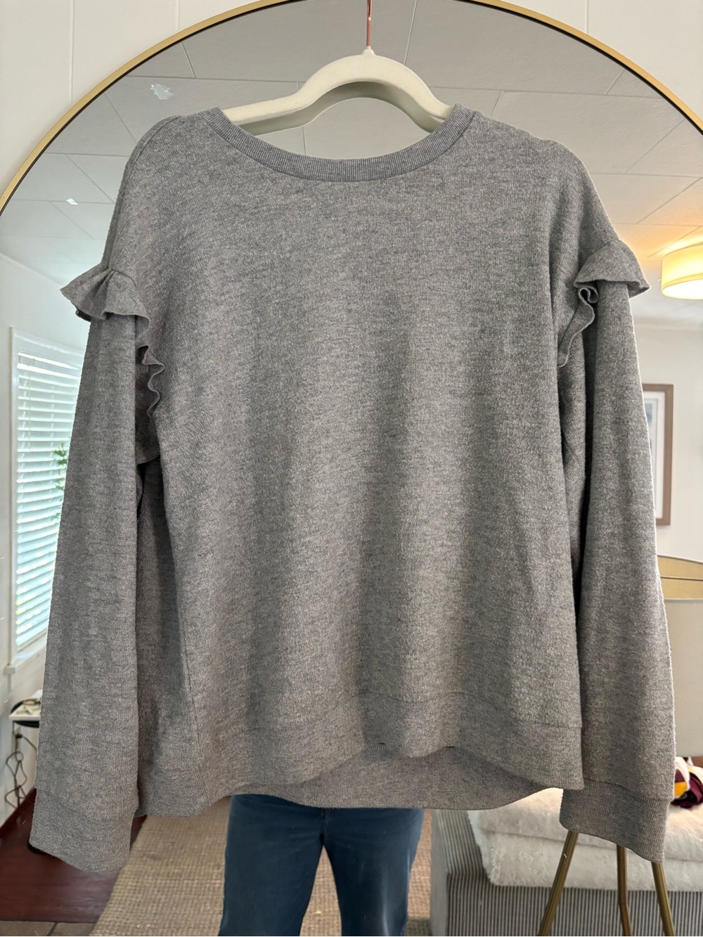 J. Crew Light Gray Crewneck Sweater